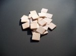 Mozaika jasno różowa błyszcząca  2,5x2,5 cm, ceramiczna Petale AG 19 luzem