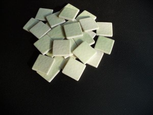 Mozaika jano zielona błyszcząca 2,5x2,5 cm, ceramiczna Bahia AG 73 luzem