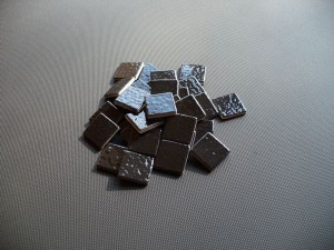 Mozaika czarna połysk 2,5x2,5 kształtki specjalne D05 Prunelle AG 11D05