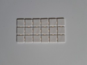 Mozaika szklana biała 2,5x2,5 cm błyszcząca Lisa 25113 Onix - mini plaster 18