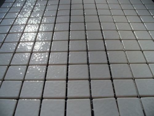 mozaika biała błyszcząca ceramiczna 2,5x2,5 cm muguet  AG 1 Emaux de Briare