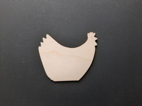 Kurka wycinanka ze sklejki 10 x 12,3 cm
