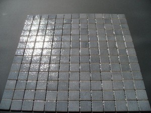 Mozaika ciemno szara błyszcząca  2,5x2,5 cm, ceramiczna Schiste AG 36