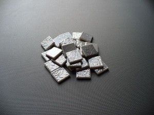Mozaika ciemno szara błyszcząca  2,5x2,5 cm, ceramiczna Schiste AG 36 luzem 