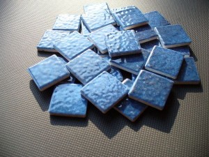 Mozaika ciemno niebieska błyszcząca 2,5x2,5 cm, ceramiczna Caraibes AG 6 luzem