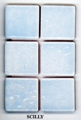 mozaika jasno niebieska błyszcząca 2,5 x 2,5 cm Scilly