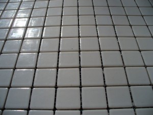 Mozaika biała gładka błyszcząca 2,5x2,5 cm, ceramiczna Arctique AG 41