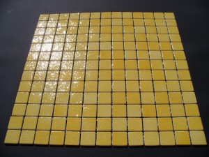 Mozaika żółta błyszcząca 2,5x2,5 cm, ceramiczna Genet AG 10