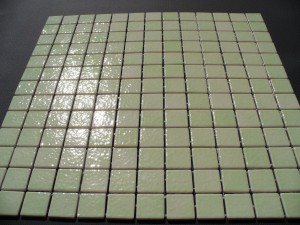 Mozaika jasno zielona błyszcząca 2,5x2,5 cm, ceramiczna Bahia AG 73