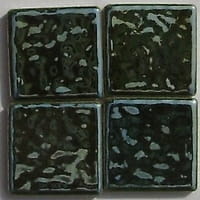Mozaika metalizowana błyszcząca zielona metaliczna 2,5x2,5 cm, ceramiczna Titane AU 03