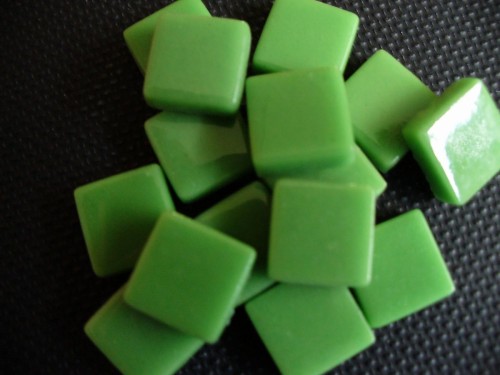 Smalti Briare mikromozaika zielona błyszcząca 1x1 cm