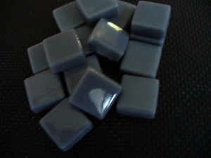 Smalti Briare szara błyszcząca 1x1 cm