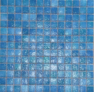 Mozaika turkusowa ciemna błyszcząca 2,5x2,5 cm, ceramiczna Galapagos AG 32