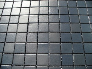 Mozaika czarna matowa 2,5x2,5 cm, ceramiczna Fusain AG 64