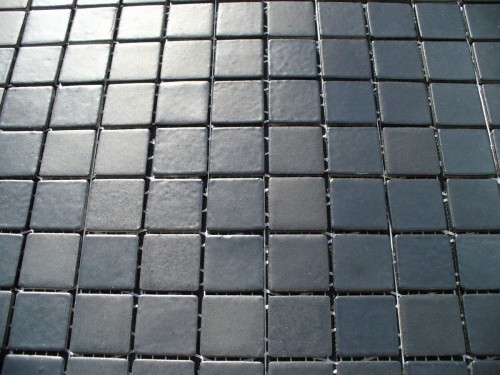 mozaika czarna matowa 2,5x2,5 cm fusain