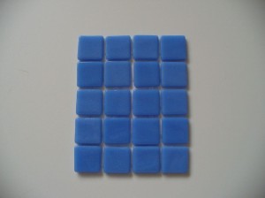 Mozaika szklana jasno niebieska, błękitna 2,5x2,5 cm błyszcząca Lisa 25202 Onix - mini plaster