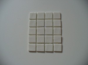 Mozaika szklana biała 2,5x2,5 cm błyszcząca Lisa 25113 Onix - mini plaster