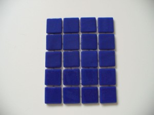 Mozaika szklana kobaltowa 2,5x2,5 cm błyszcząca Lisa 25200 Onix - mini plaster