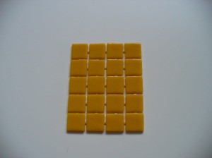 Mozaika szklana pomarańczowa 2,5x2,5 cm błyszcząca, Lisa 25701 Onix - mini plaster 