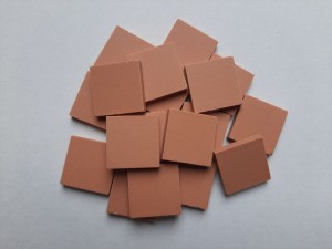 Mozaika koralowa matowa 2x2 cm,  barwiona w masie Rose Corail AN 01