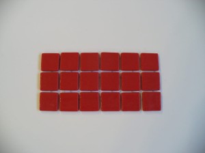 Mozaika szklana czerwona 2,5x2,5 cm błyszcząca Lisa 25503 Onix - mini plaster 18